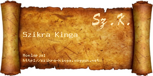 Szikra Kinga névjegykártya